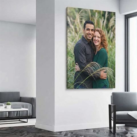 Canvas print above a sofa