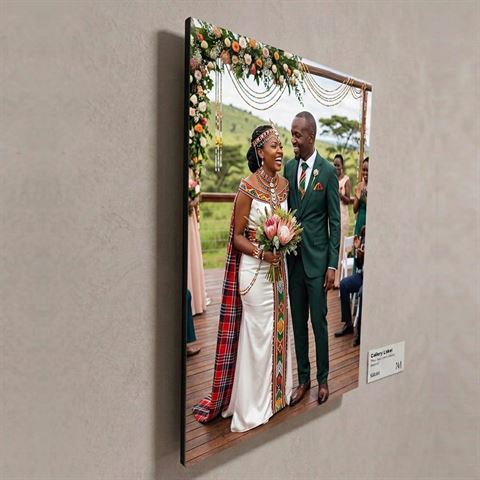 Photo mount on a wall